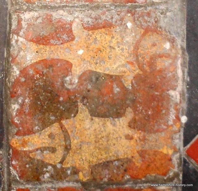Medieval Fish tiles Hartley Mauditt church