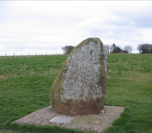 Monument at the site for the Battle of Edington. King Alfred against the Vikings