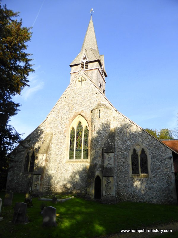 Wherwell church close to Wherwell Priory