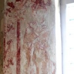 Medieval wall painting of St Peter