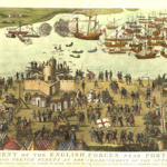 Cowdray Engraving of the Battle of the Solent