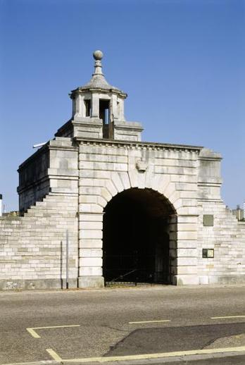 One of two ornamental gates forming part of the city's defences  dated 1760