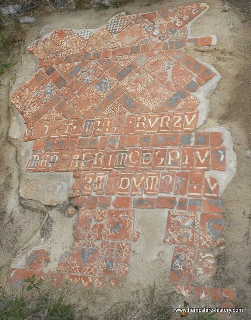 Medieval Titchfield Abbey floor tiles