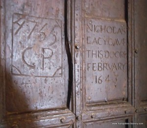 Hinton Ampner church vestry door