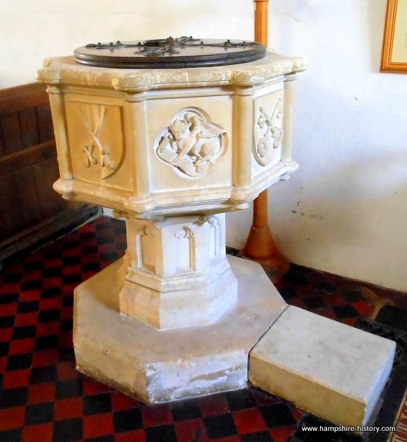 Baptismal font St Peter's church Soberton