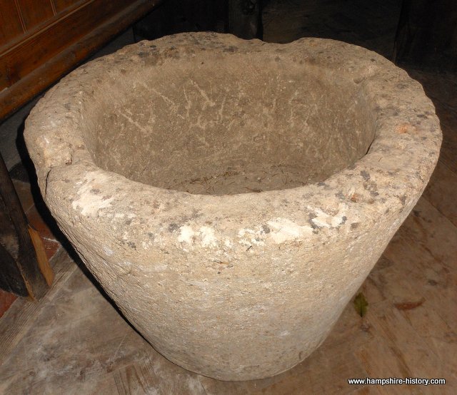 Old baptismal font Hurstbourne Tarrant