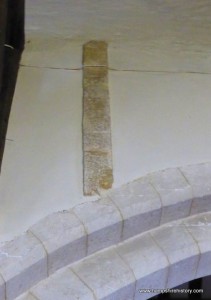 Aglo Saxon remnants in Hambledon church Hampshire
