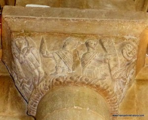 Norman carved capital Romset Abbey