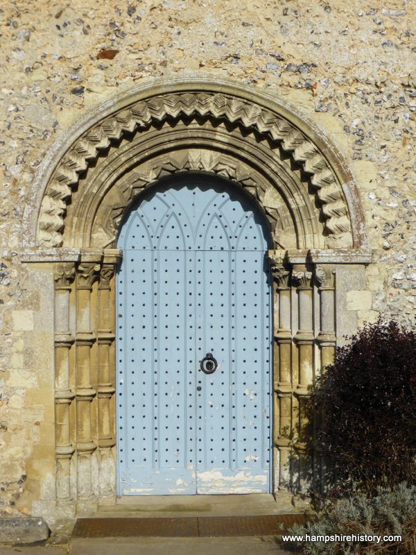 Norman doorway in Easton church Hampshire
