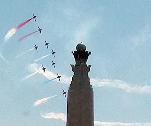#DDAY70 Red Arrows and a clear blue sky an enormous surge of energy and emotion #DDAY70 Portsmouth Hants UK