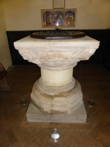 Michelmersh Font St Mary's church Hampshire