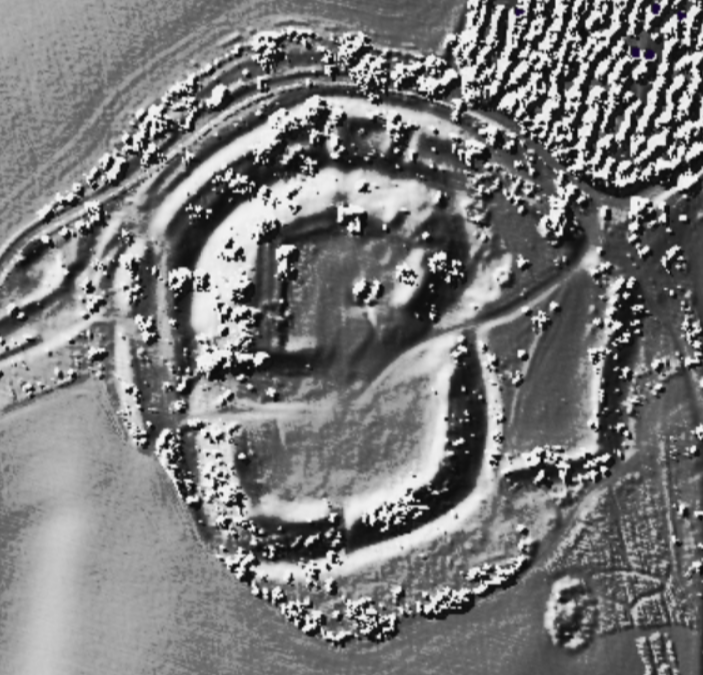 Merdon Castle LIDAR Photo © Open Source Environment Agency LIDAR